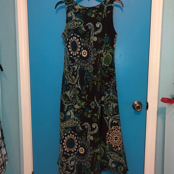 Studio I Paisley and Suede Dress and Blazer Set - Picture 4 of 11